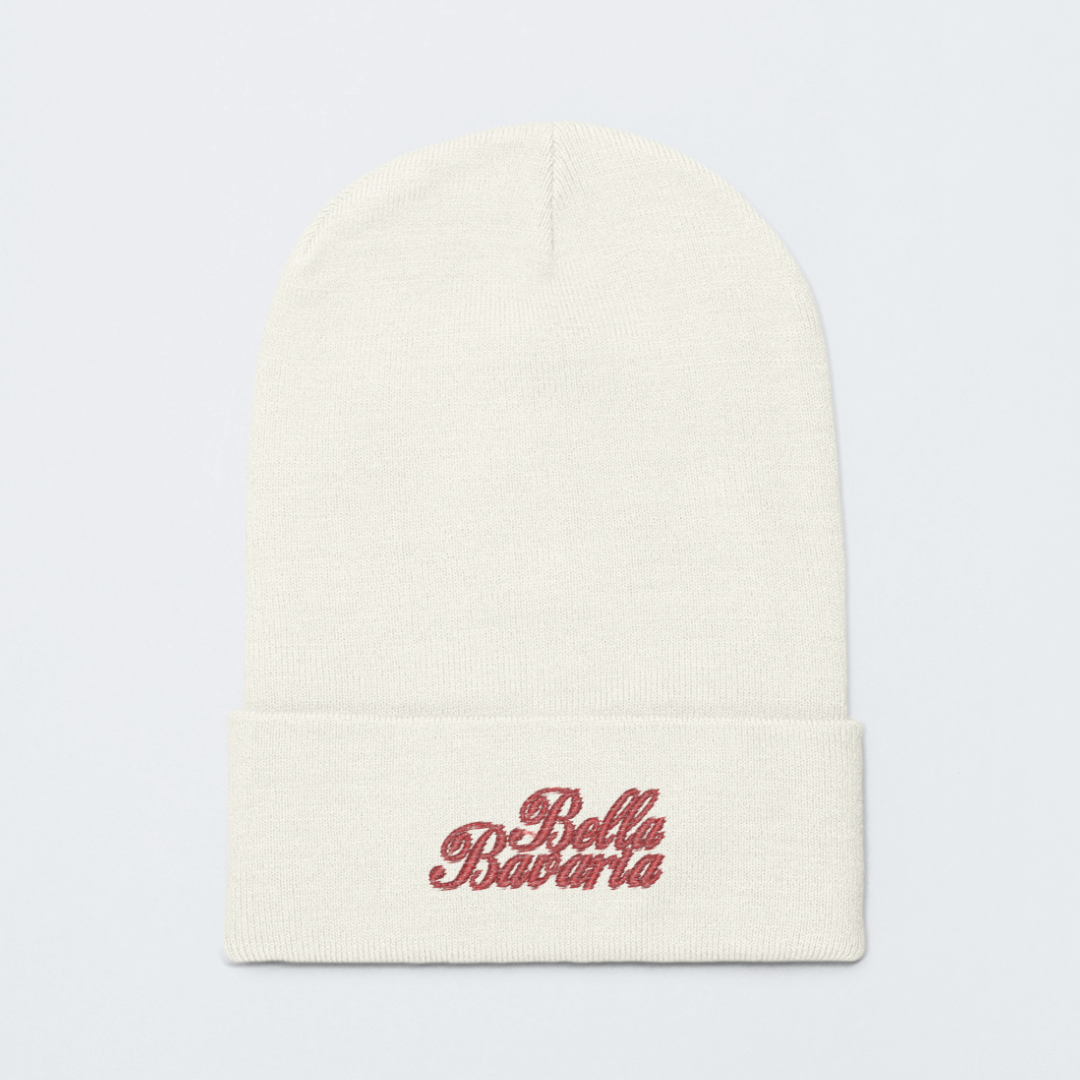 Beanie Bella Bavaria Natur/Rot