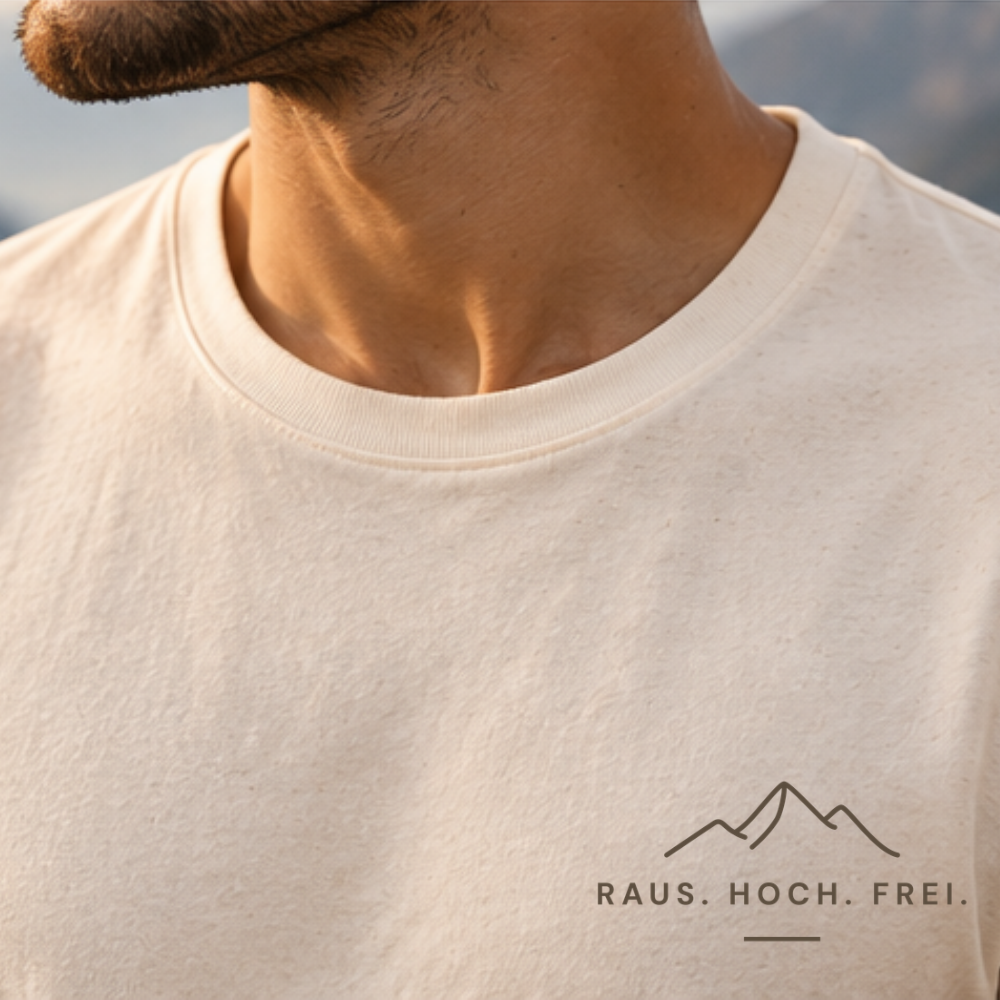 RAUS. HOCH. FREI. - Premium T-Shirt